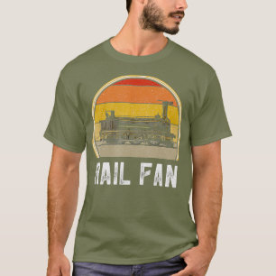 Train Lovers Gifts For Men Steam Train Railroad T-Shirt
