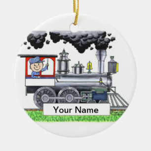 Train - Male Ceramic Tree Decoration