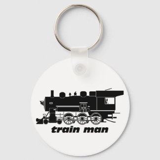 Train Man Model Railroading Key Ring