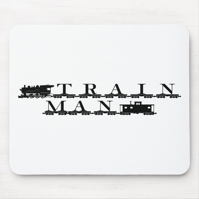 Train man model railroading mouse mat (Front)