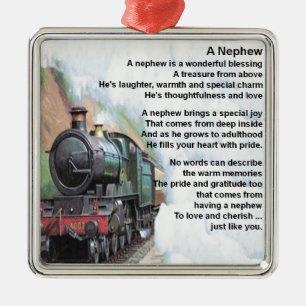 Train - Nephew Poem Metal Tree Decoration