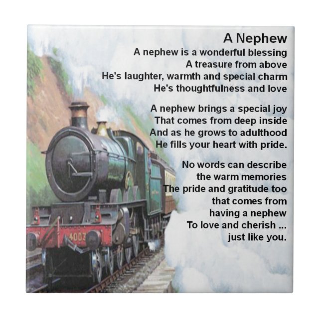 Train - Nephew Poem Tile (Front)