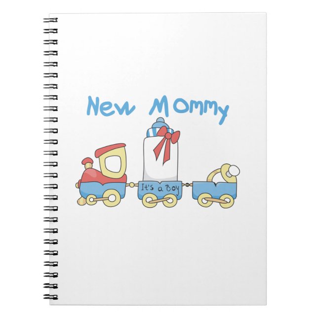 Train New Mummy It's a Boy Gifts Notebook (Front)