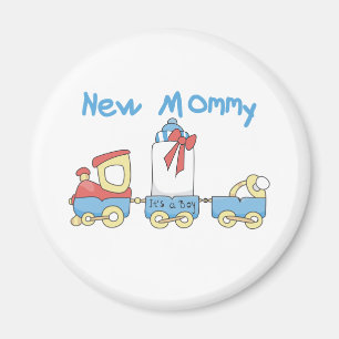Train New Mummy of Boy tshirts and Gifts Magnet