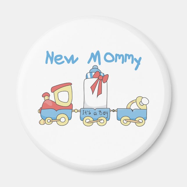 Train New Mummy of Boy tshirts and Gifts Magnet (Front)