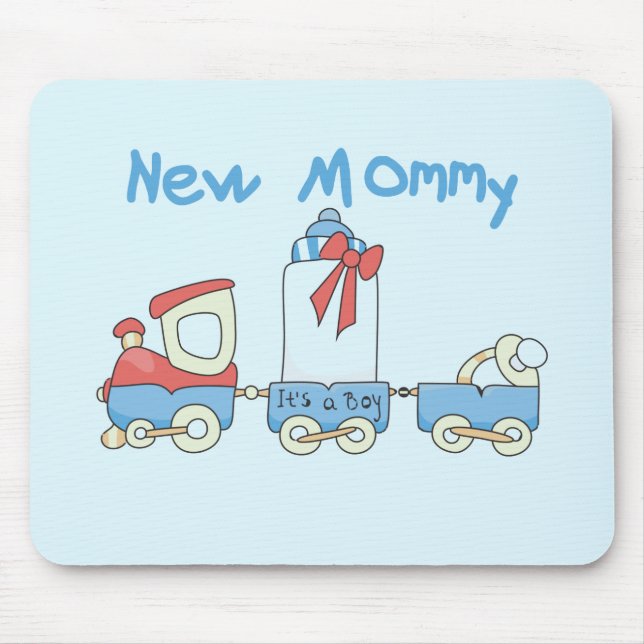 Train New Mummy of Boy tshirts and Gifts Mouse Mat (Front)