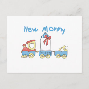 Train New Mummy of Boy tshirts and Gifts Postcard