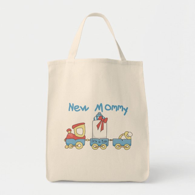 Train New Mummy of Boy tshirts and Gifts Tote Bag (Front)
