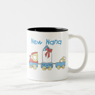 Train New Nana It's a Boy Two-Tone Coffee Mug