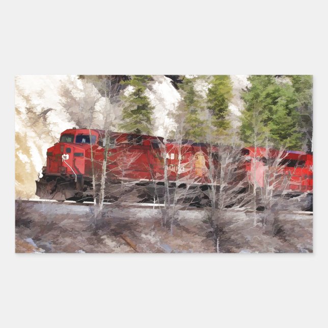Train of the Rockies Rectangular Sticker (Front)