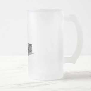 Train of Thought Frosted Glass Beer Mug