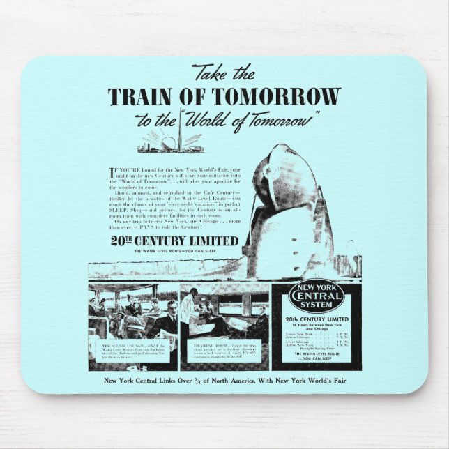 Train Of Tomorrow - New York Central Railroad Mouse Mat (Front)