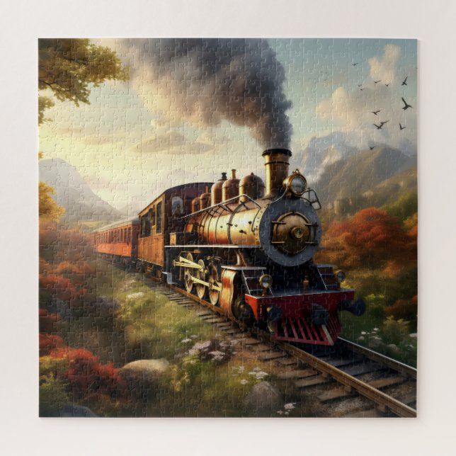 Train on Countryside Jigsaw Puzzle (Vertical)
