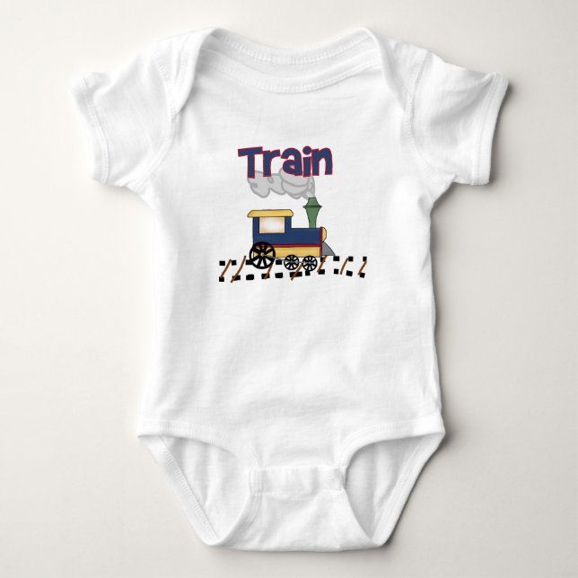 Train on Track Baby Bodysuit (Front)