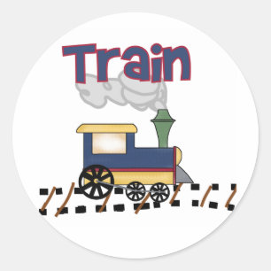 Train on Track Classic Round Sticker