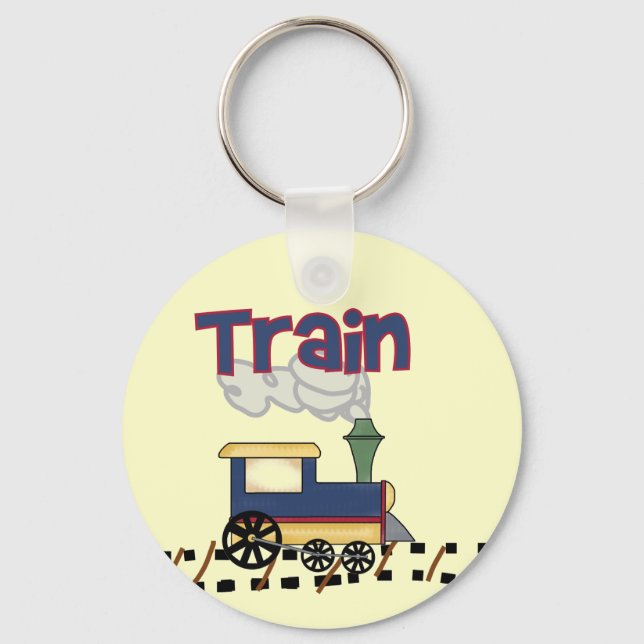 Train on Track Tshirts and Gifts Key Ring (Front)