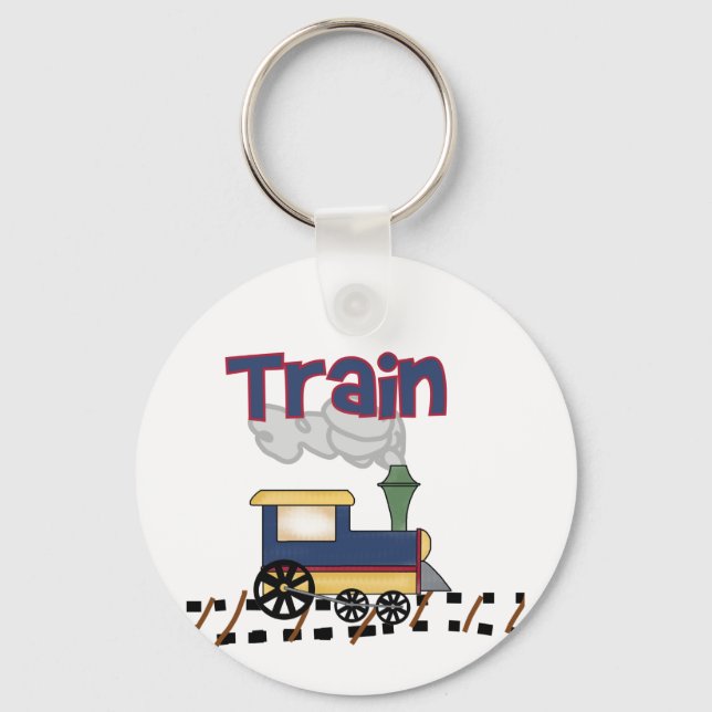 Train on Track Tshirts and Gifts Key Ring (Front)