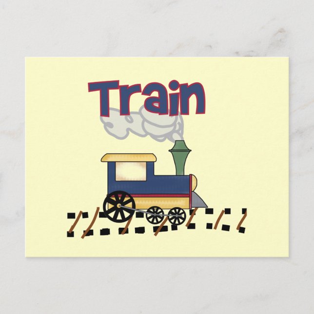 Train on Track Tshirts and Gifts Postcard (Front)