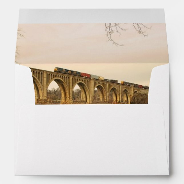 Train over James River Envelope (Back (Bottom))