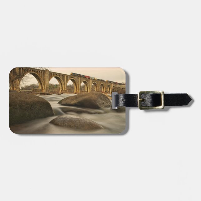 Train over James River Luggage Tag (Front Horizontal)