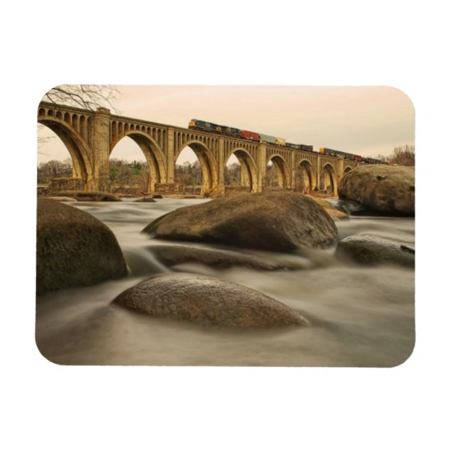 Train over James River Magnet (Horizontal)