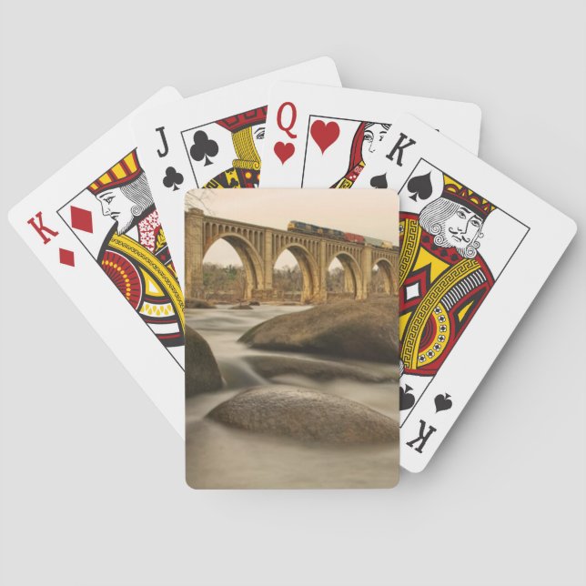 Train over James River Playing Cards (Back)
