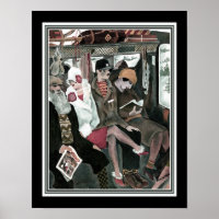 "Train Passengers" 1922 Art Deco