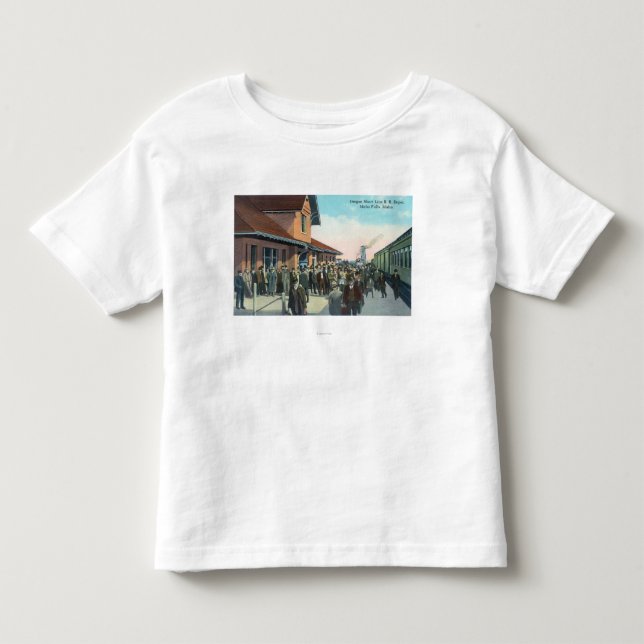 Train Passengers De-Boarding Toddler T-Shirt (Front)