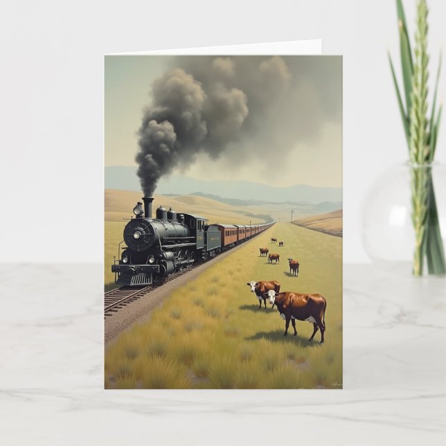Train Pastoral Fathers Day Card (Front)