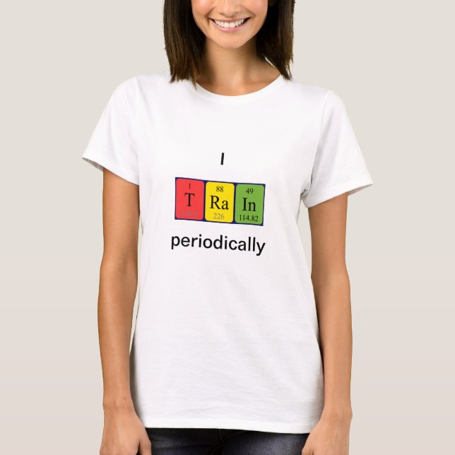 Train periodic table word shirt 1 (Front)