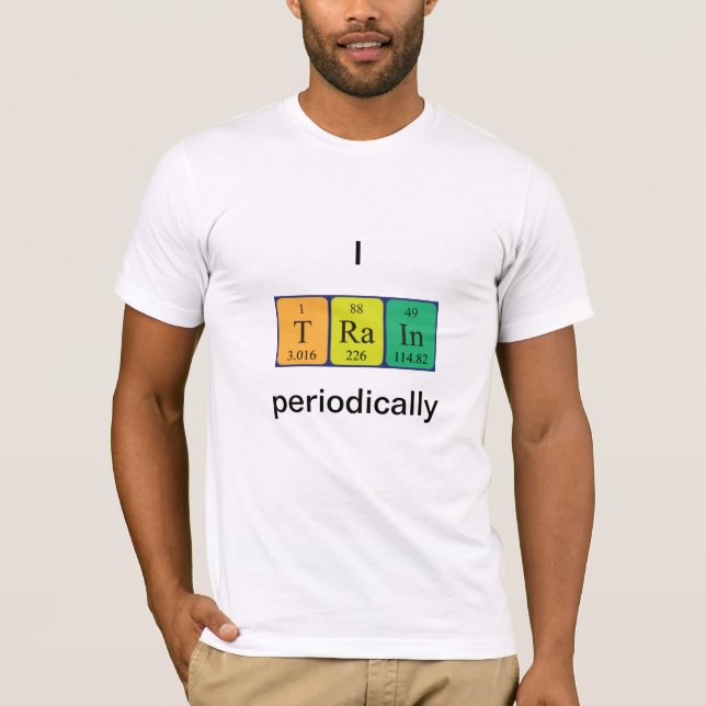Train periodic table word shirt 7 (Front)