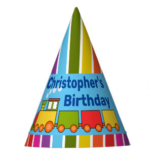 Train Personalised Birthday Party Hat