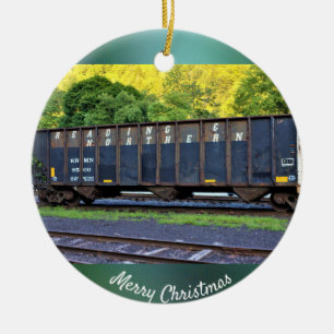 Train Photo Ceramic Tree Decoration