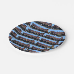 Train Photo Paper Plate