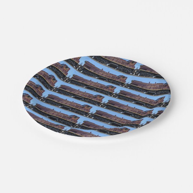 Train Photo Paper Plate (Angled)