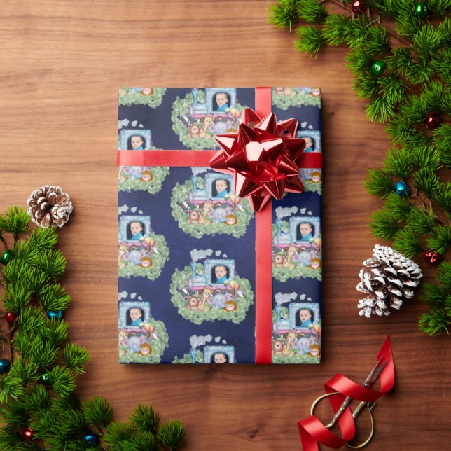 Train photo wrapping paper (Holiday Gift)