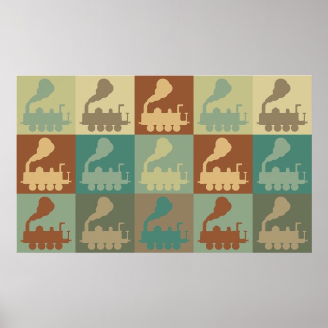 Train Pop Art Poster (Front)