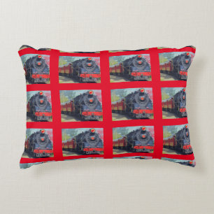 'Train' Print' Kids Room Decorative Cushion