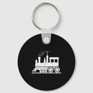 Train puzzle piece autism awareness month kids boy key ring