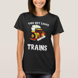 Train Rail Transport Steam Locomotive Boy Freight T-Shirt
