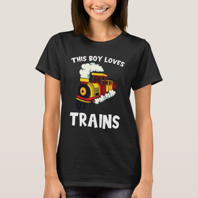 Train Rail Transport Steam Locomotive Boy Freight  T-Shirt (Front)