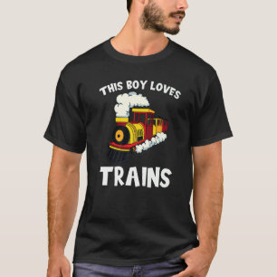 Train Rail Transport Steam Locomotive Boy Freight T-Shirt
