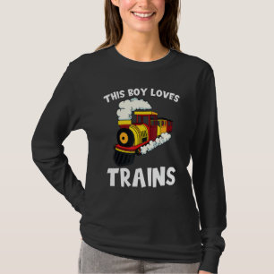 Train Rail Transport Steam Locomotive Boy Freight T-Shirt
