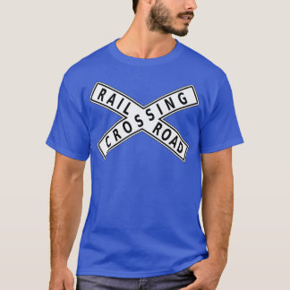 Train Railroad Crossing Sign Premium T-Shirt
