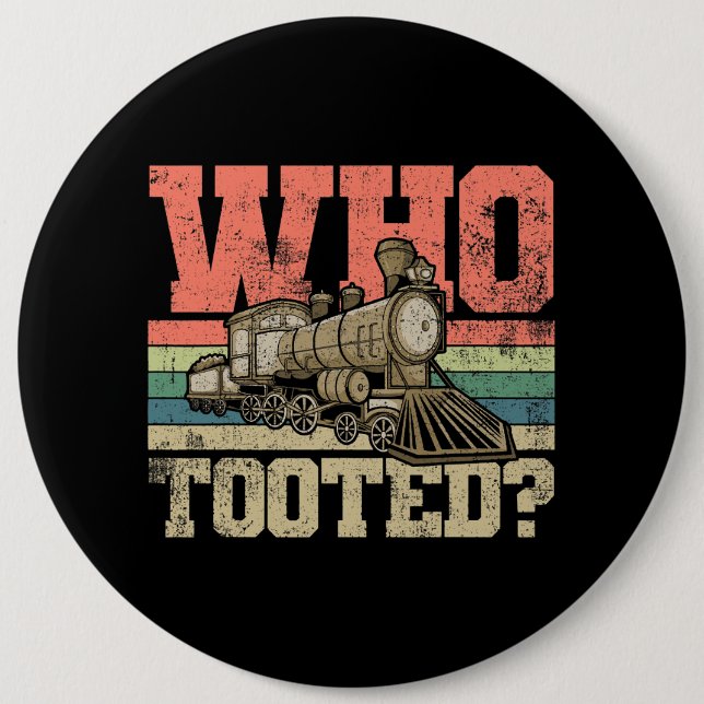 Train Railroad Locomotive 6 Cm Round Badge (Front)
