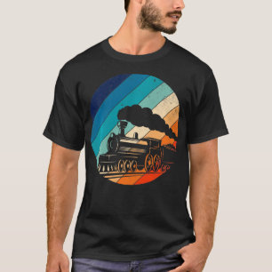 Train Railroad Vintage Retro Locomotive Old Model T-Shirt