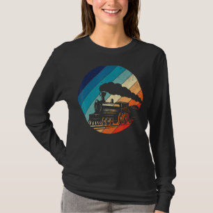 Train Railroad Vintage Retro Locomotive Old Model T-Shirt