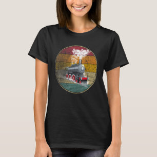 Train Railroad Vintage Retro Locomotive Old Model T-Shirt