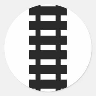 train railway black icon classic round sticker
