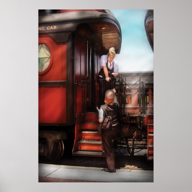 Train - Receiving a Telegram Poster (Front)